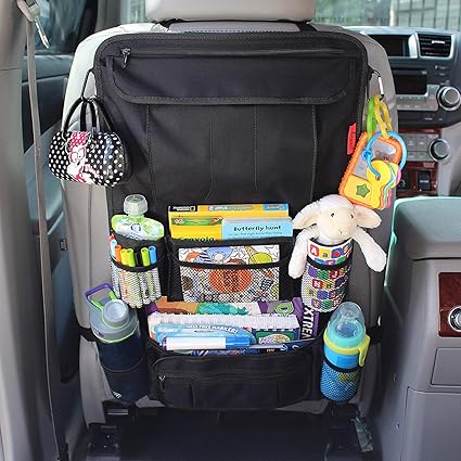 Road trip essentials: seatback organizer.