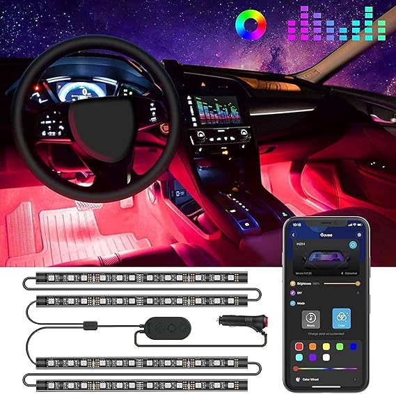 Best affordable car mods to buy online: interior lighting.