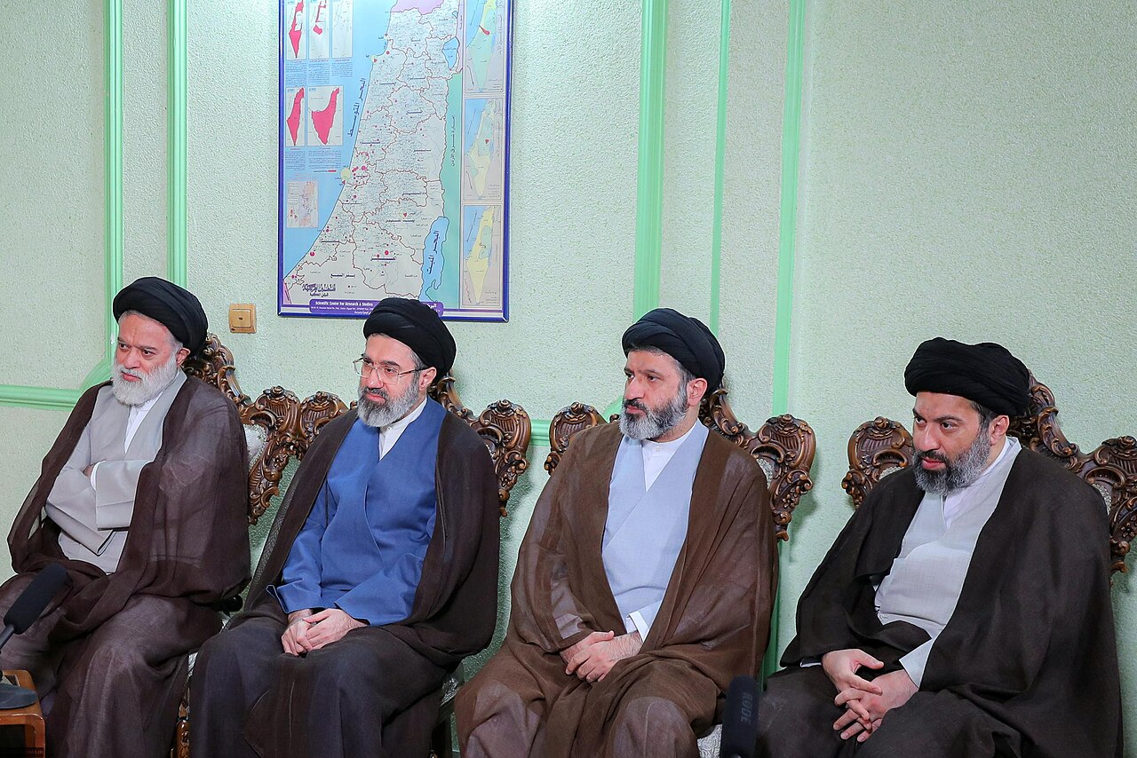 The four sons of the Supreme Leader Iran Ali Khamenei, from left to right: Mostafa, Mojtaba, Masoud and Meysam.