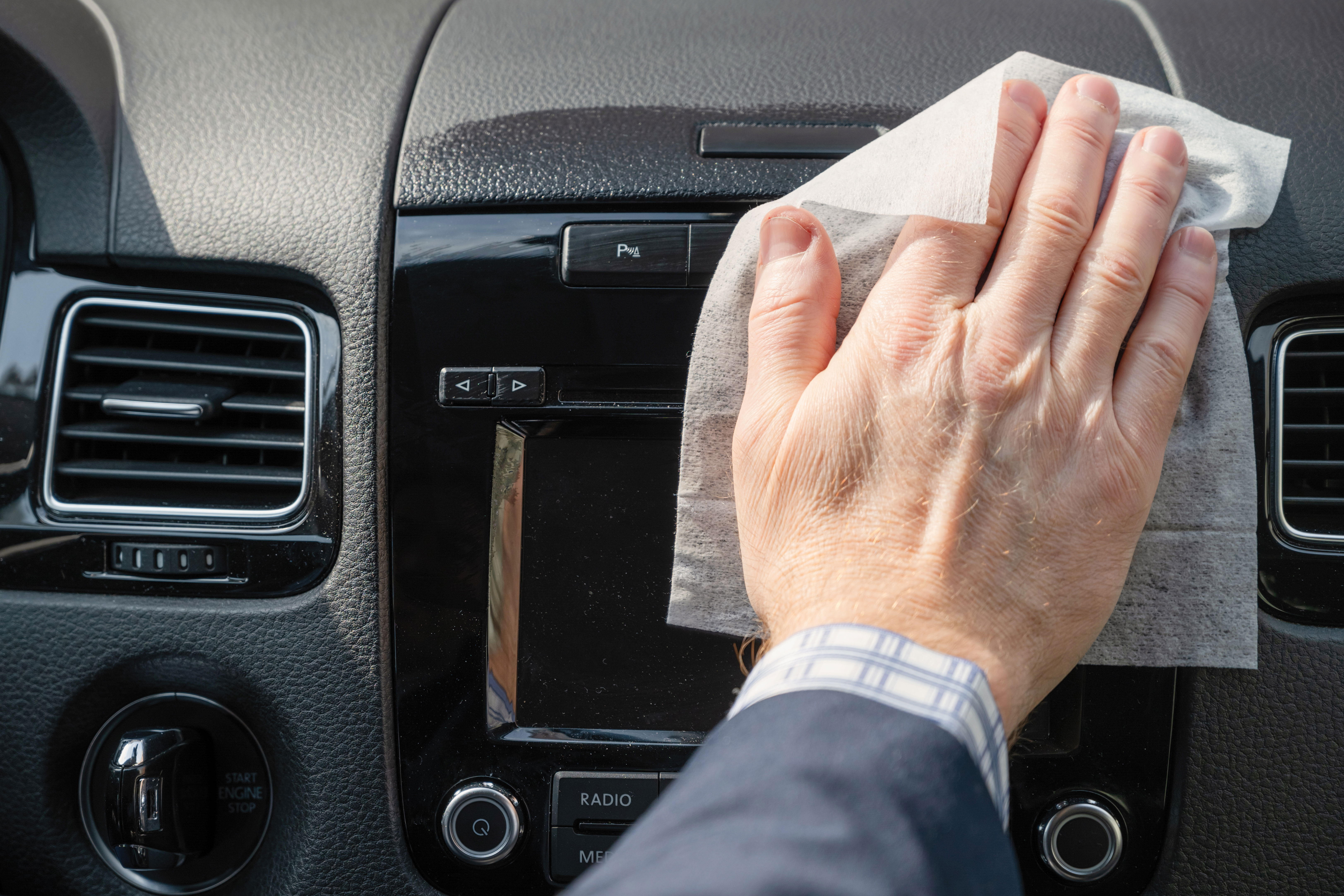 Road trip essentials: cleaning wipes.