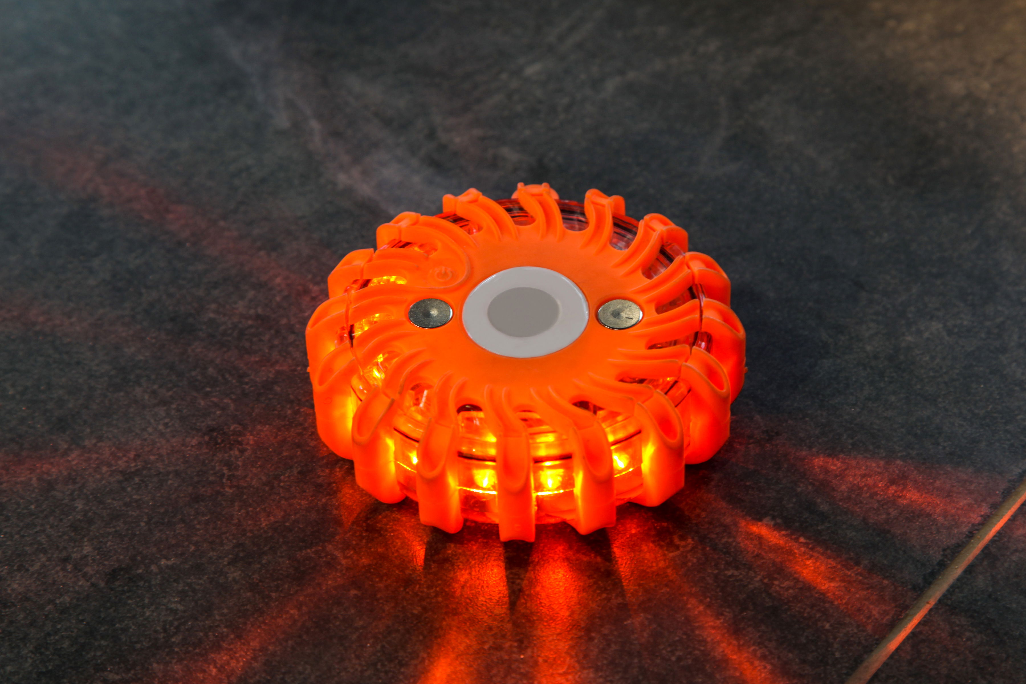 Winter driving survival kit: emergency road flares.