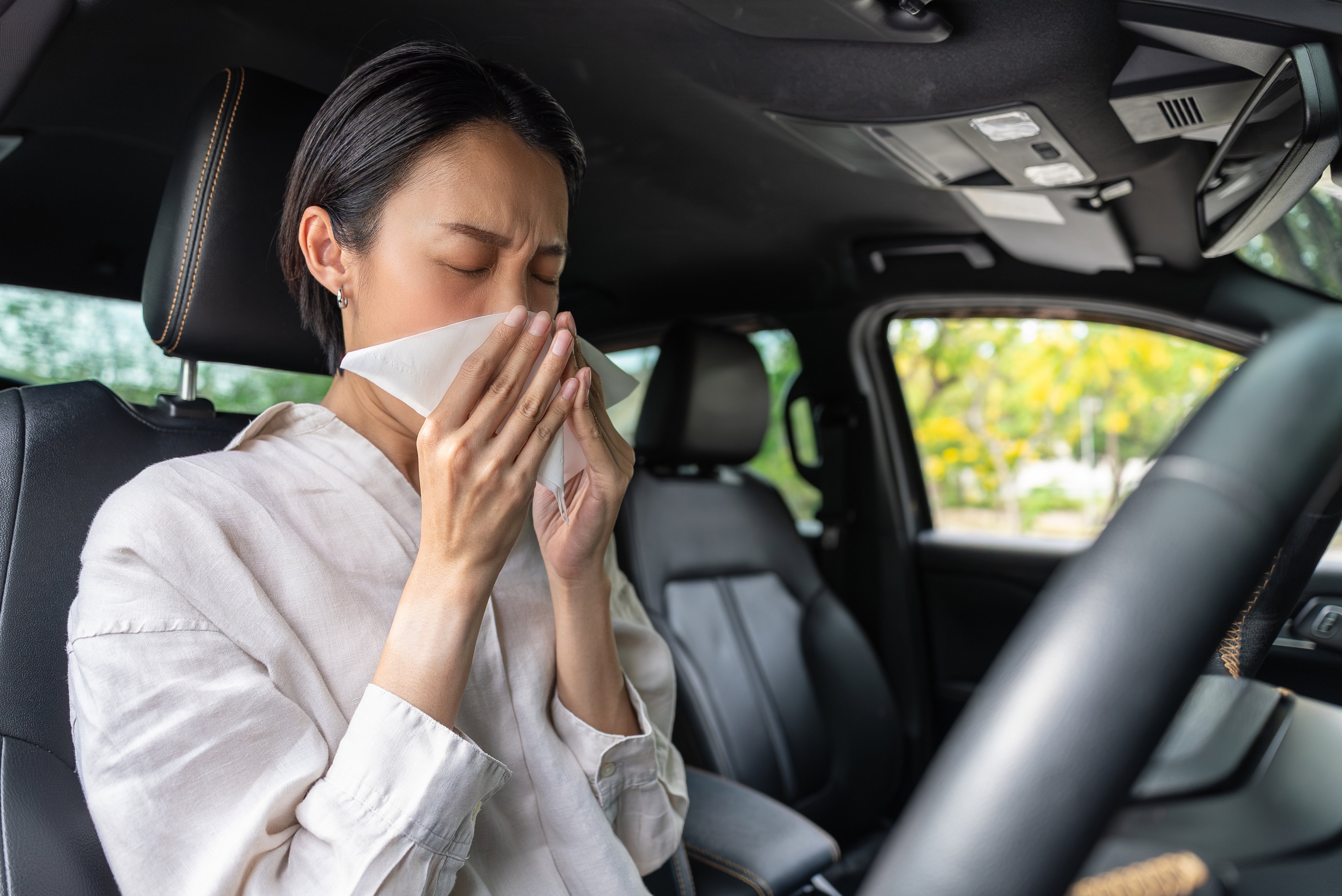 One In Three UK Drivers With Hay Fever Admit Closing Their Eyes Behind The Wheel, Volvo Study Finds.