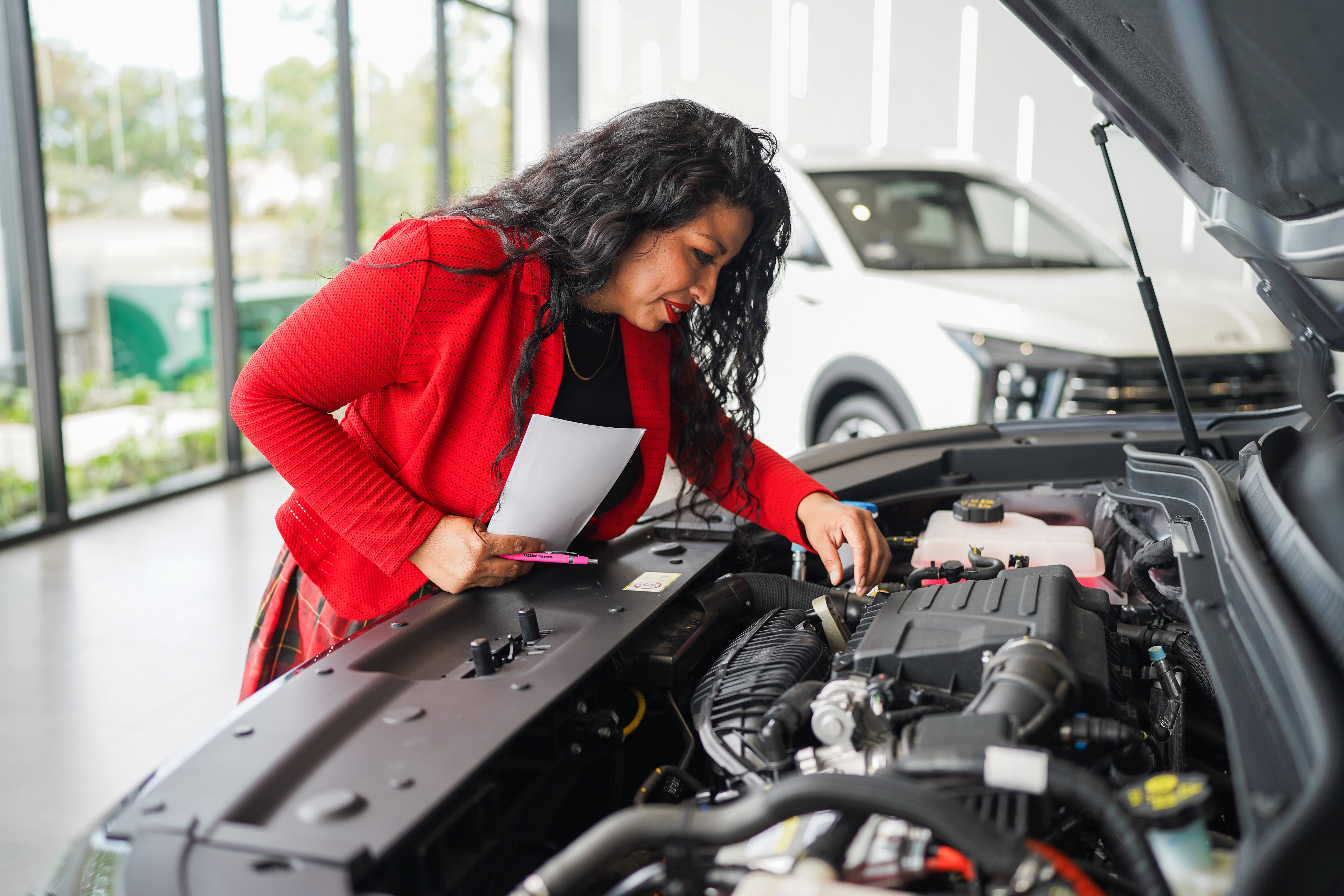 Checklist for buying a used car.