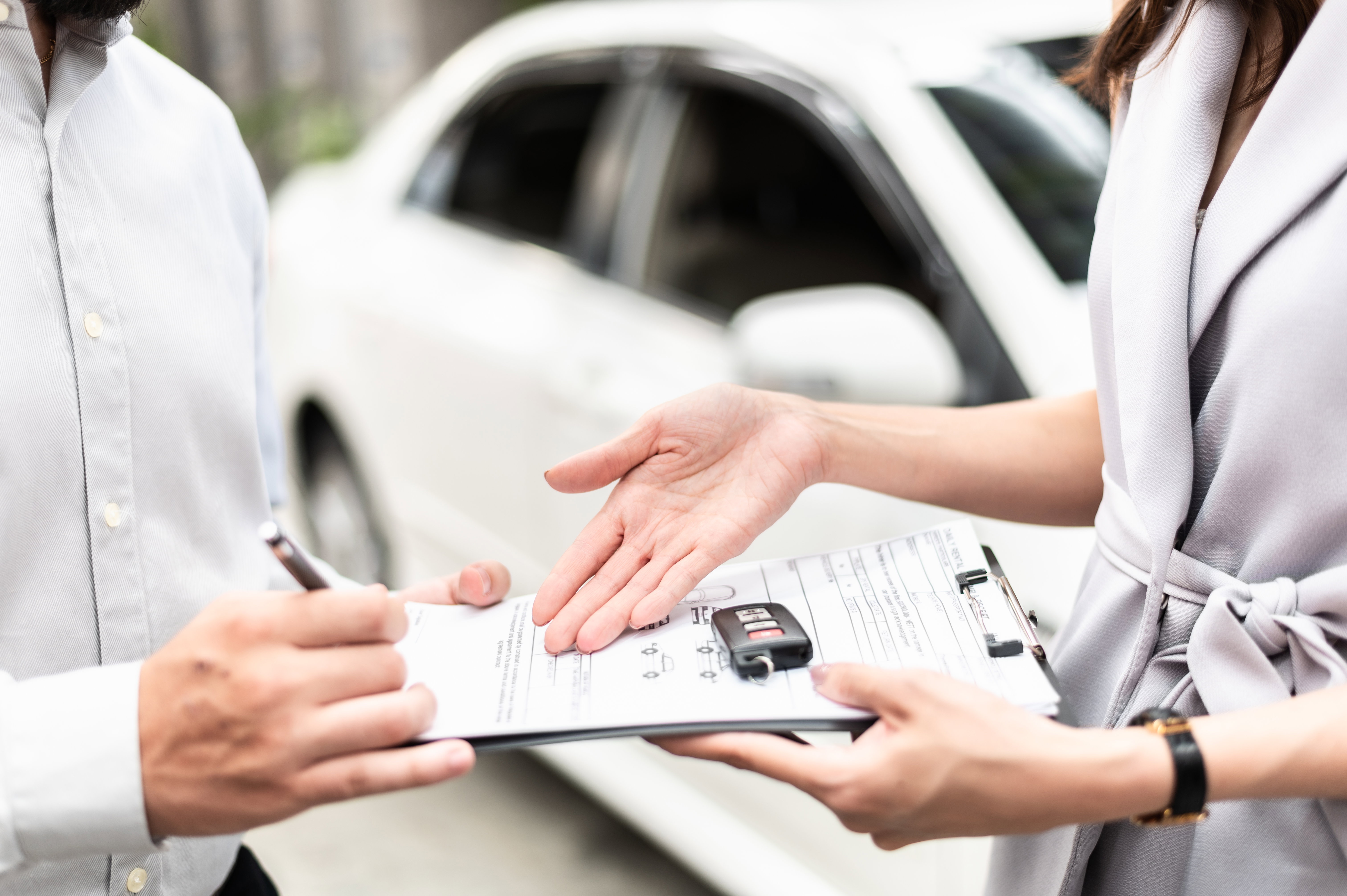 Checklist for buying a used car.
