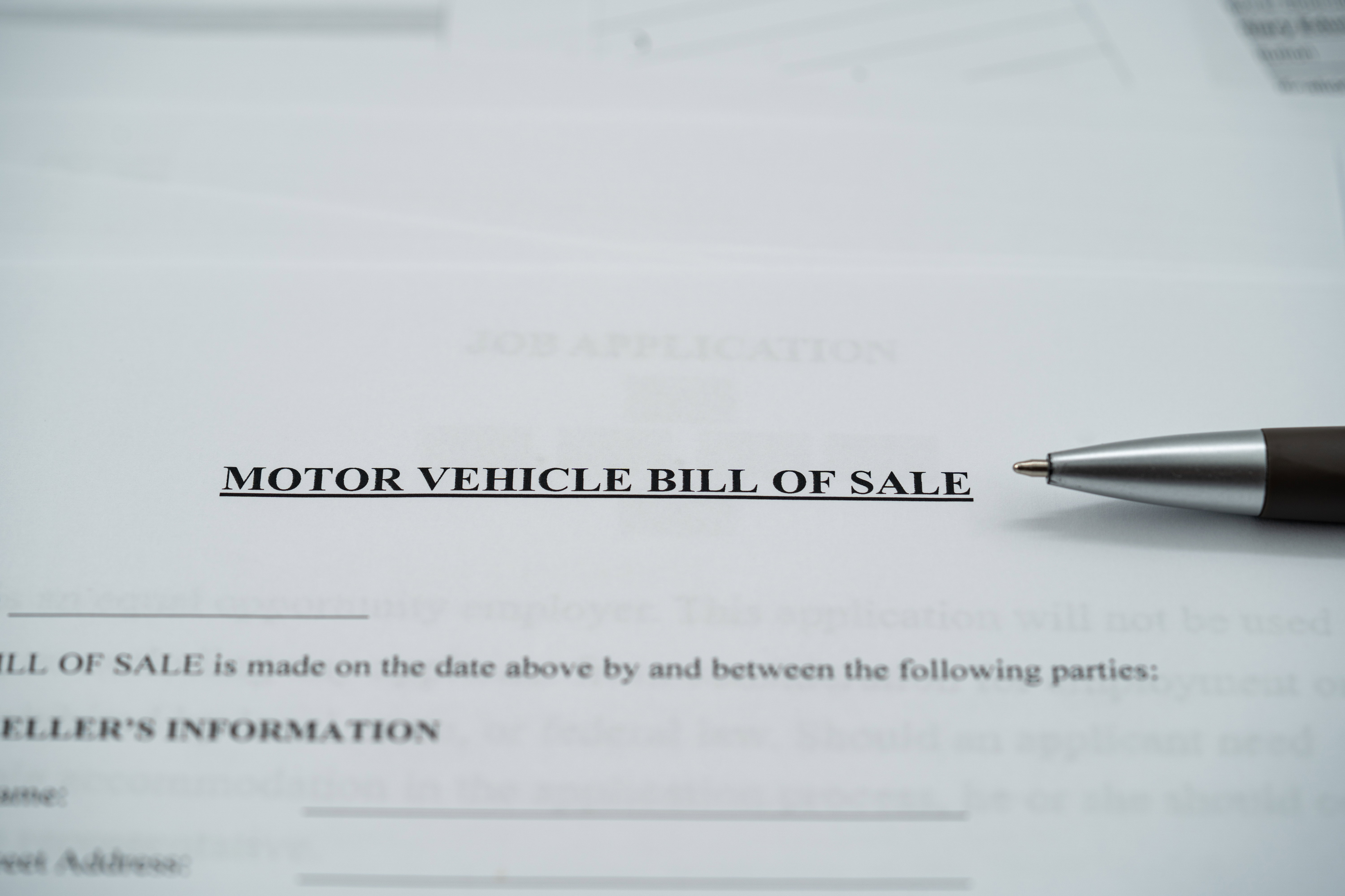 Checklist for buying a used car.