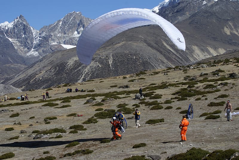 Paramotors over Everest