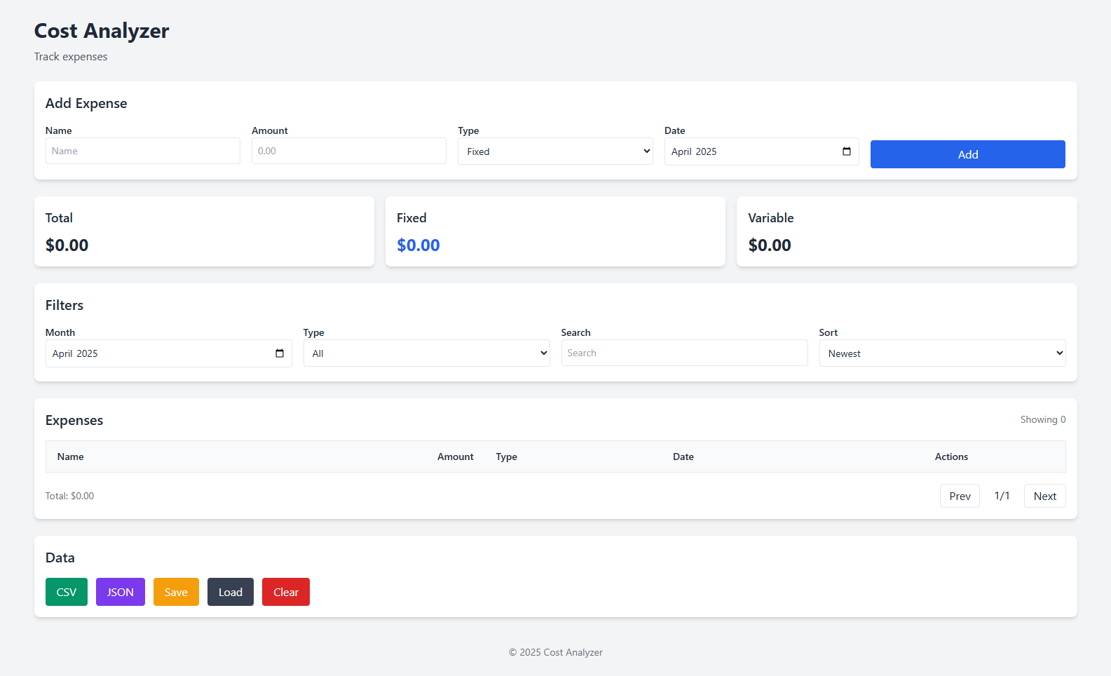 Cost Analyzer