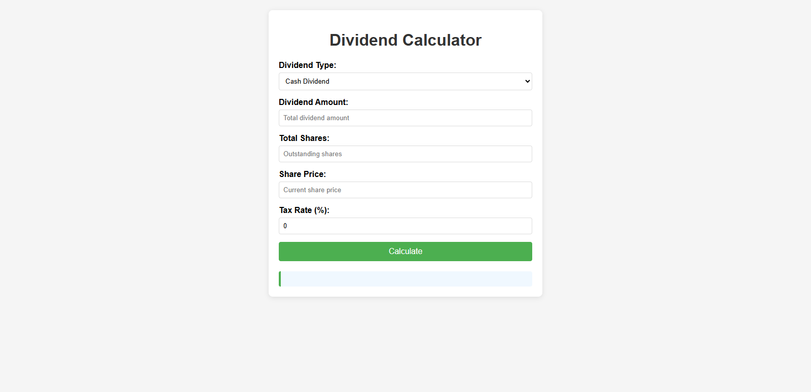 Dividend Calculator