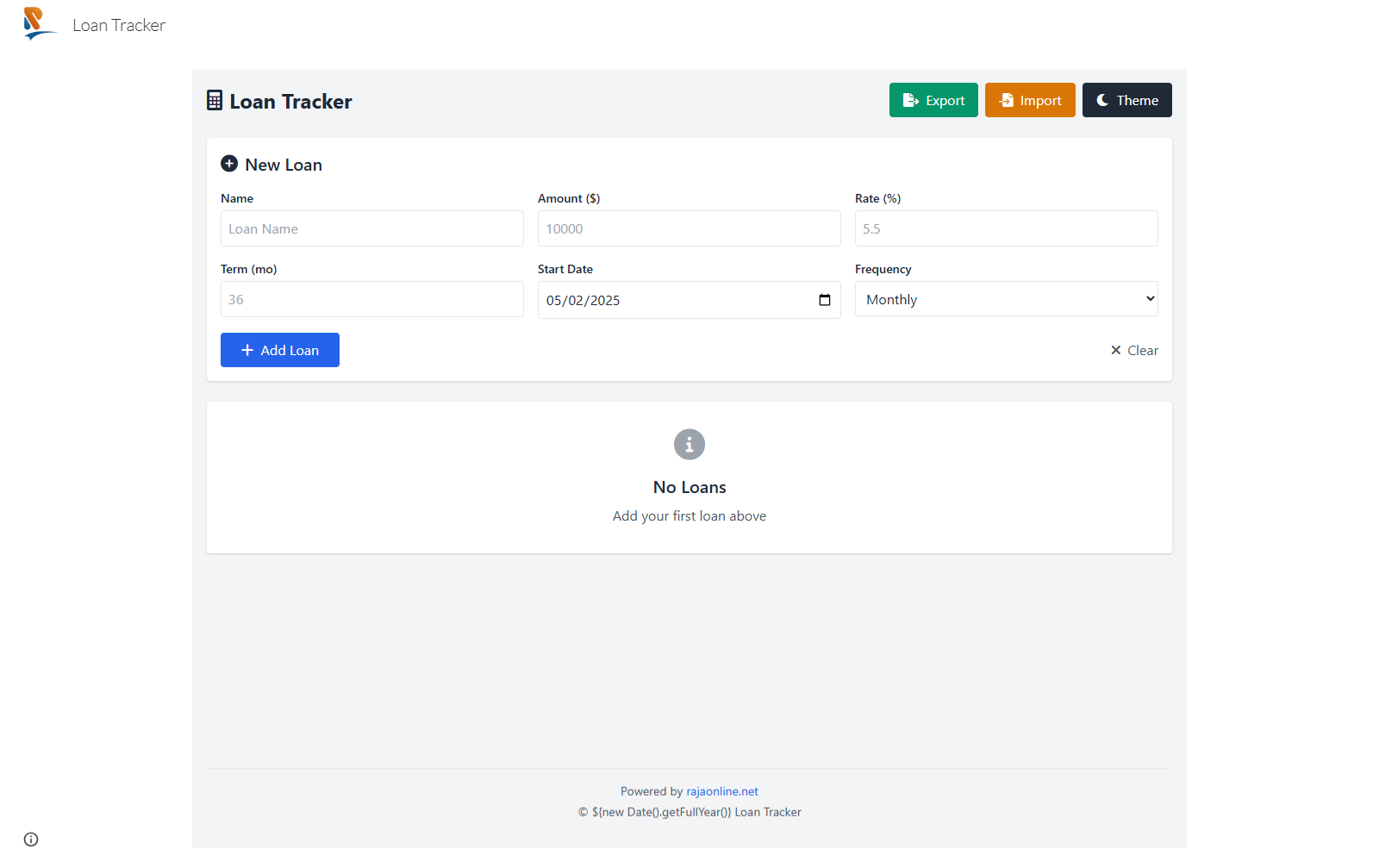 Loan Tracker