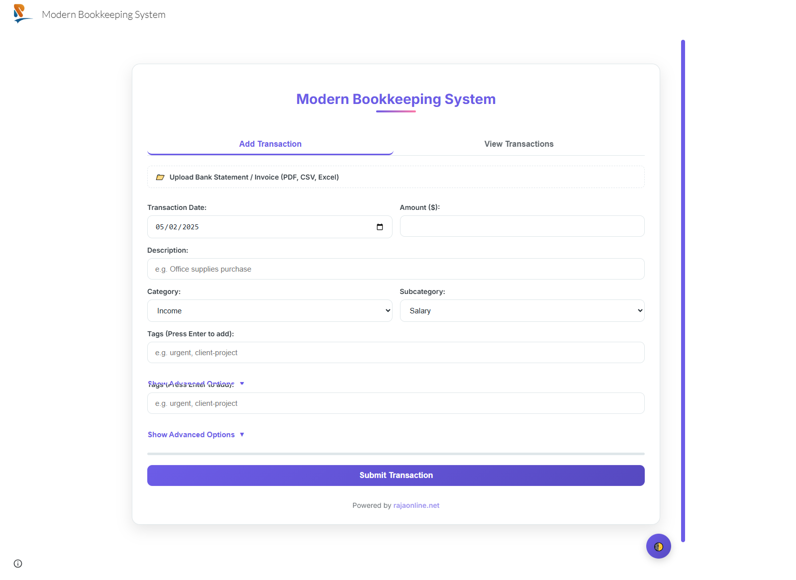 Modern Bookkeeping System