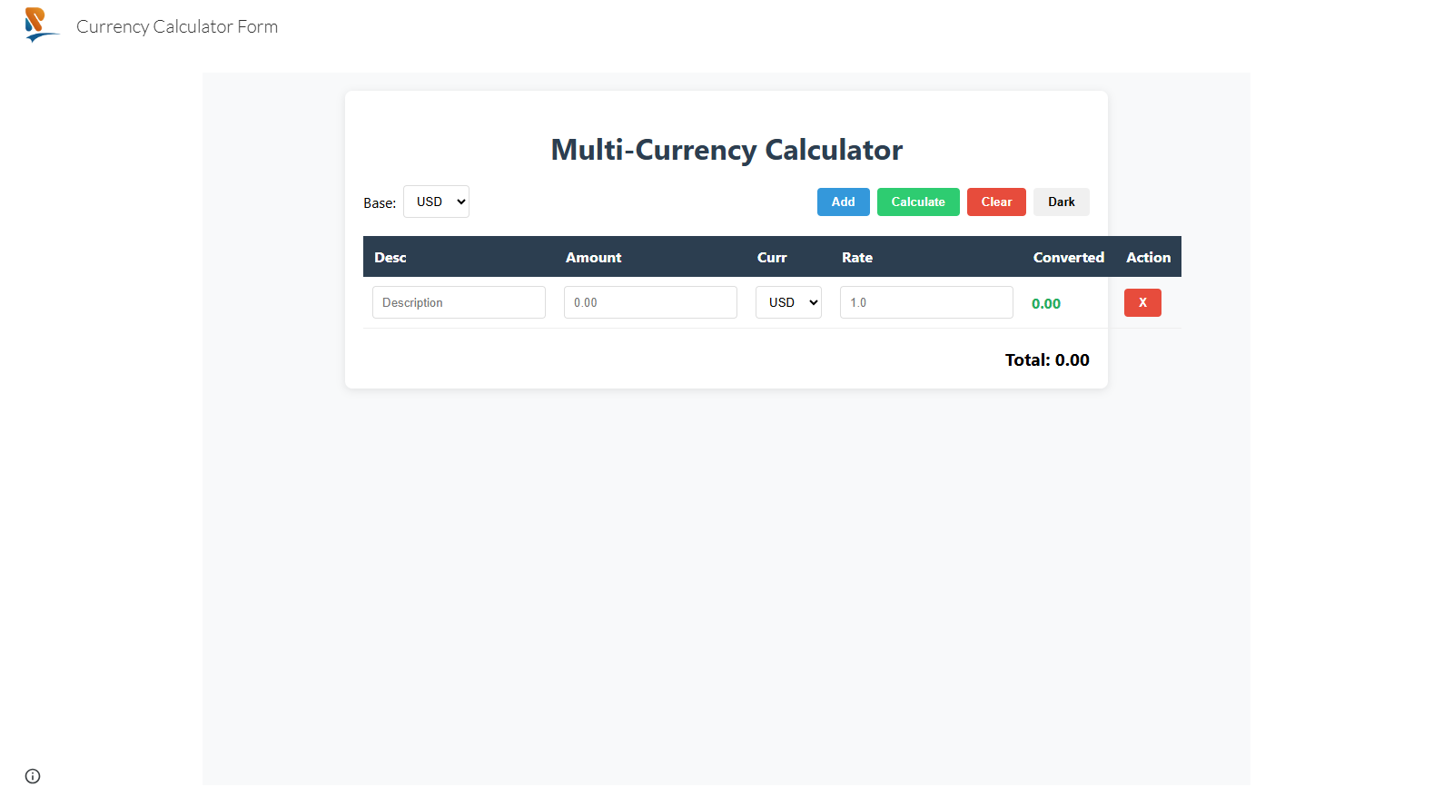 Currency Calculator