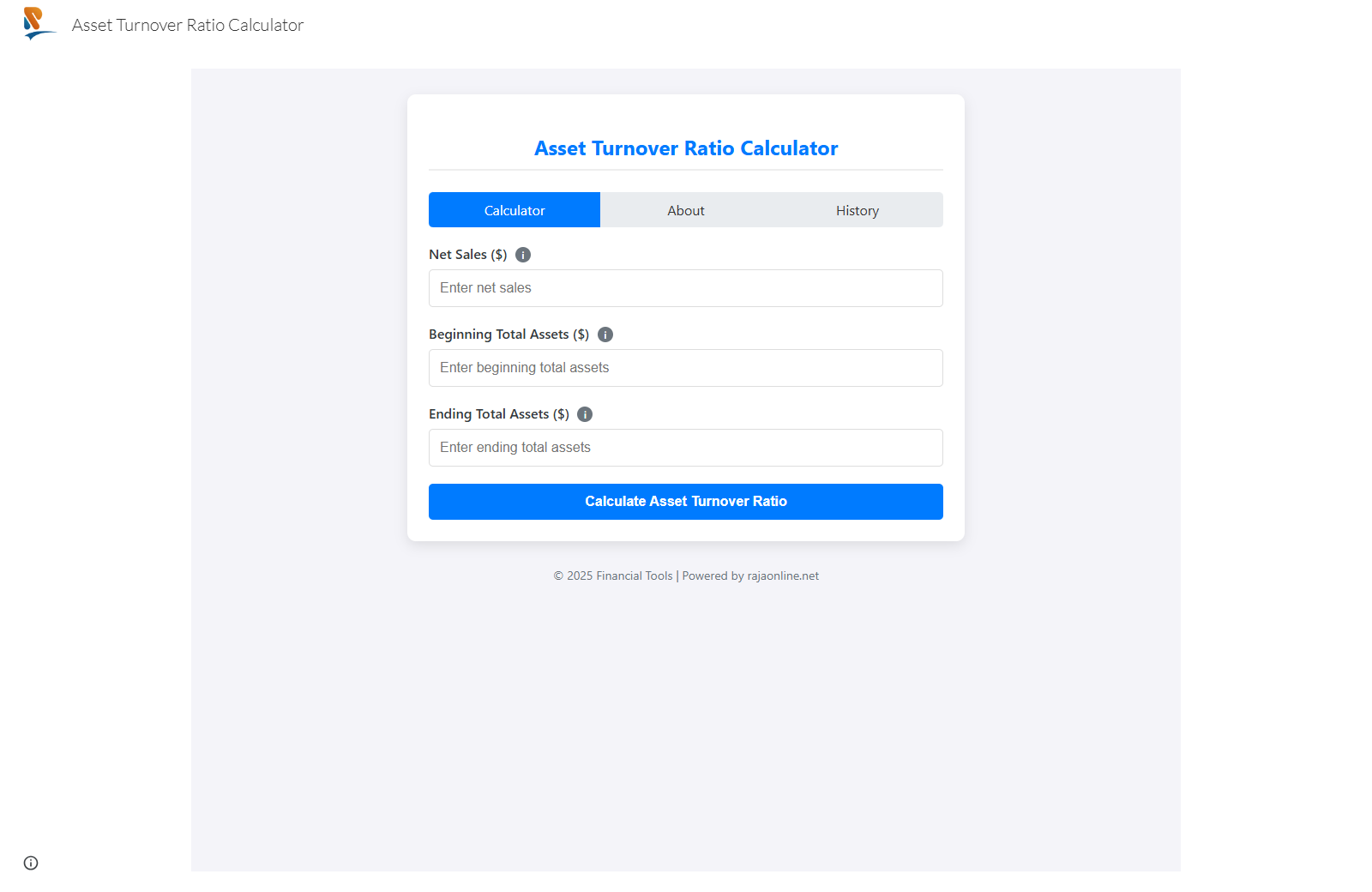 Asset Turnover Ratio Calculator