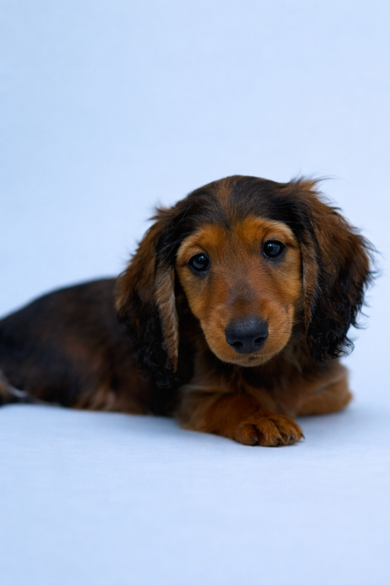 Balmain, Teckel poil long mâle né le 14/01/26 Non LOF 