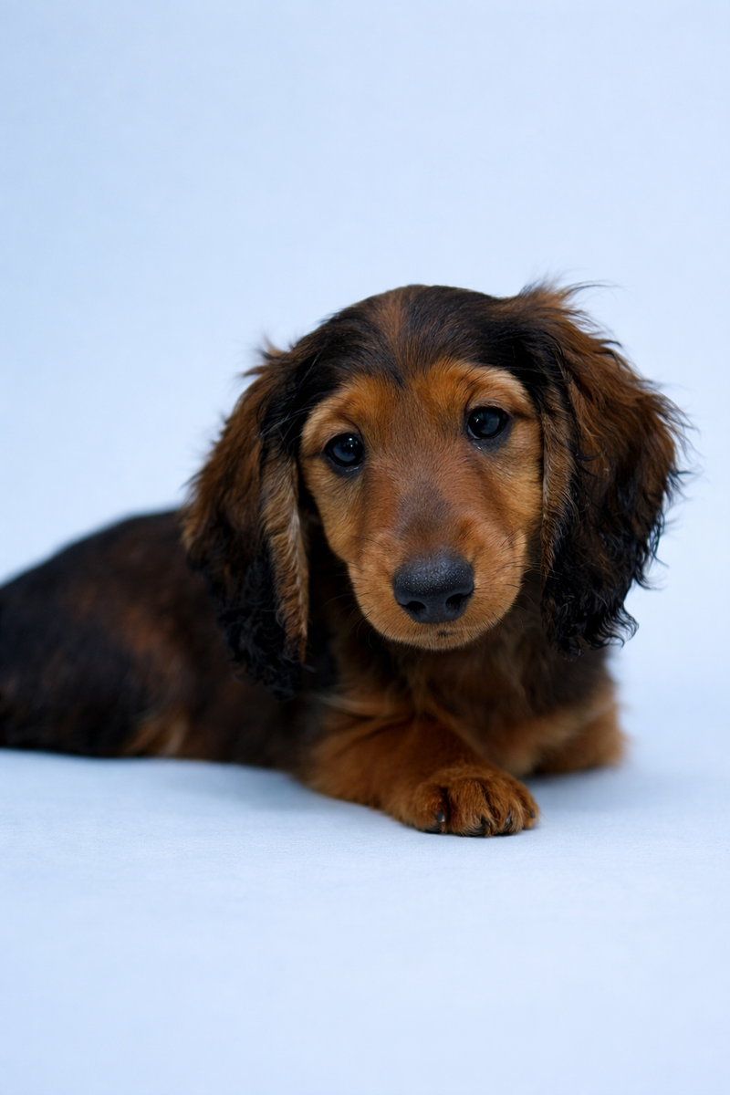 Balmain, Teckel poil long mâle né le 14/01/26 Non LOF 