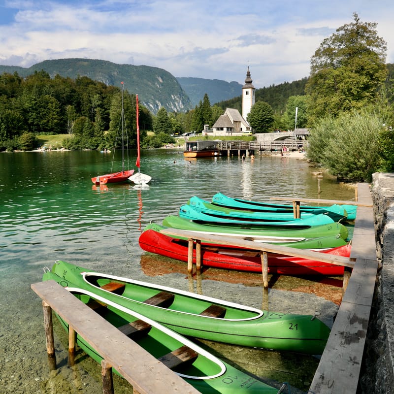 17. SLOVENIE 2 : Lac de Bohinj, Chapelle de Saint Duha, Eglise de Bintje