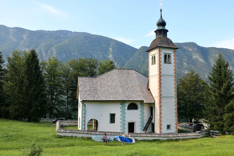 17. SLOVENIE 2 : Lac de Bohinj, Chapelle de Saint Duha, Eglise de Bintje
