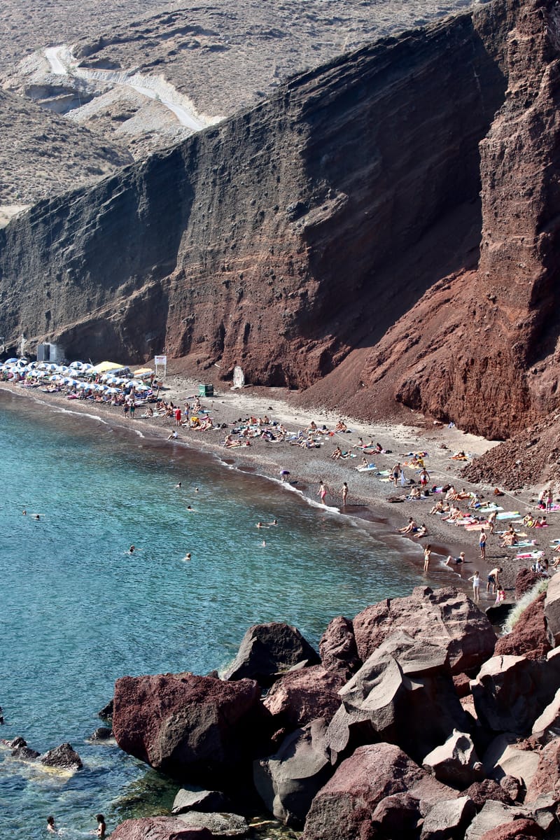 5. GRECE : Santorin, Son port, sa côte et son volcan (VTL)