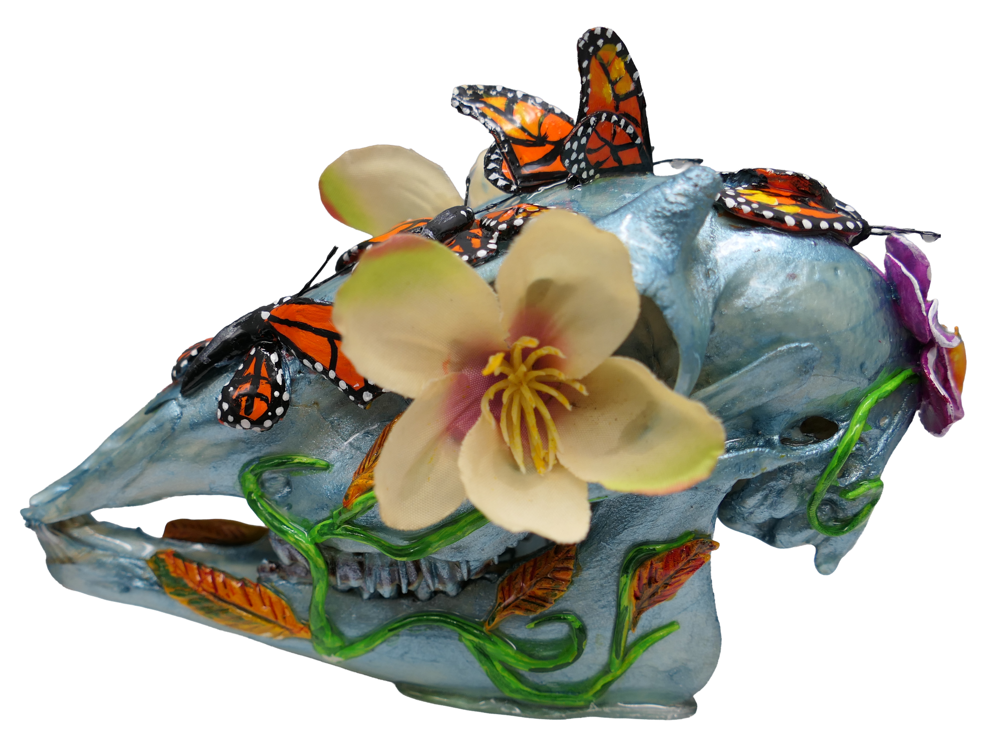 Chevreau avec des papillons