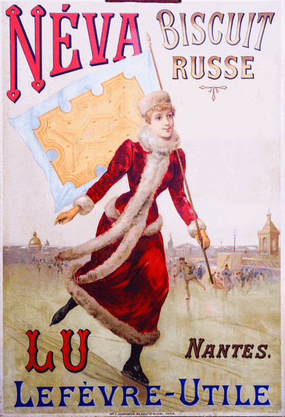 Affiche ancienne publicité LU Nantes