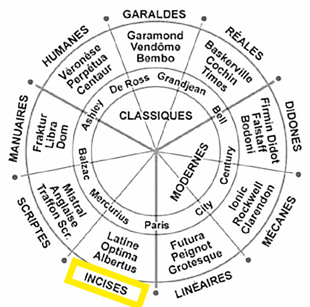 les incise dans la roue de classification vox