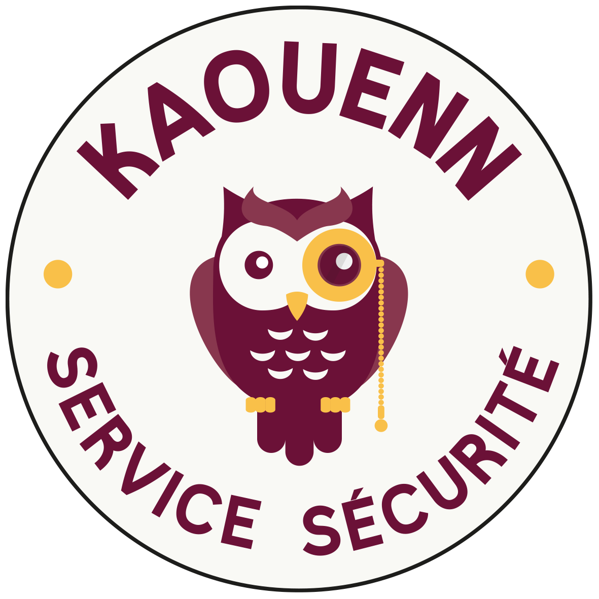 Logo tampon pastille Kaouenn sécurité Nantes