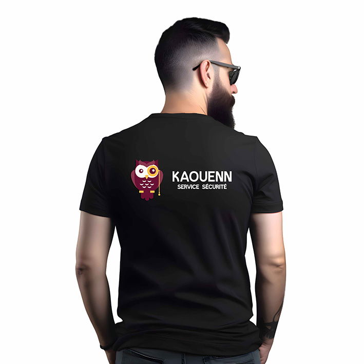 logo sur T-shirt Kaouenn sécurité Nantes