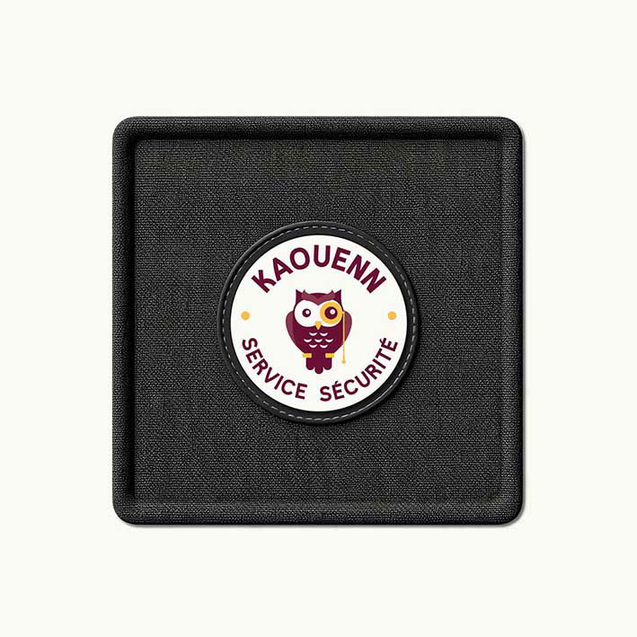 logo sur dessous de verre Kaouenn sécurité Nantes