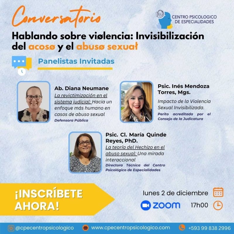 Conversatorio "Hablando sobre violencia: Invisibilización del acoso y abuso sexual"