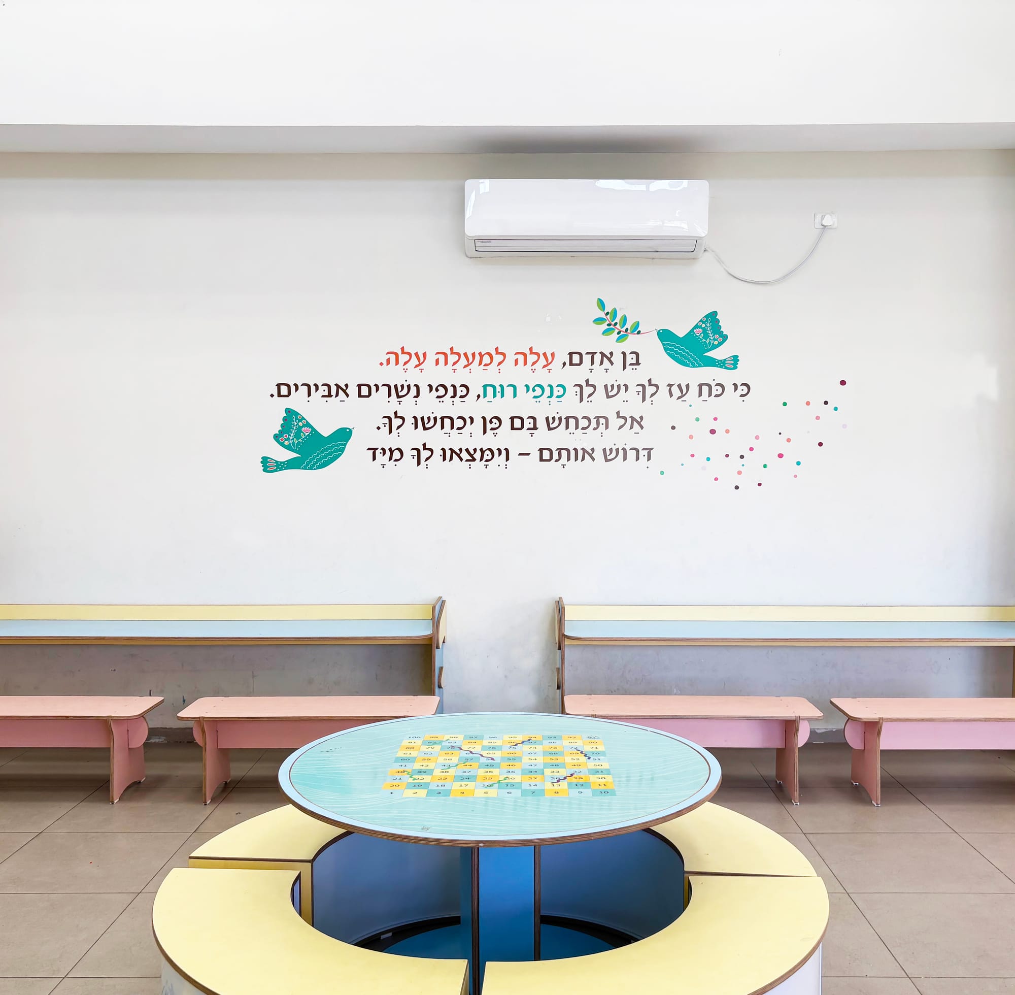 שיפור נראות בית הספר בכניסה, במבואות הכיתות ובחדר מורים