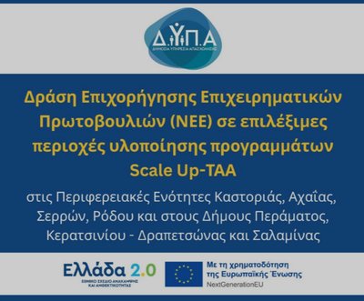 Πρόγραμμα Επιχορήγησης Επιχειρηματικών Πρωτοβουλιών Νέων Ελευθέρων Επαγγελματιών (ΝΕΕ).