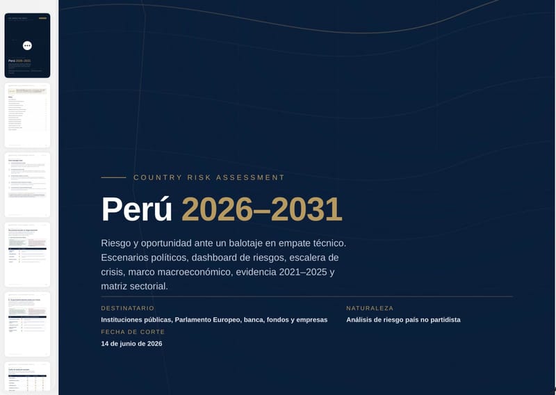 Anexo II | Country Risk Assessment & Investment Outlook | Perú 2026–2031