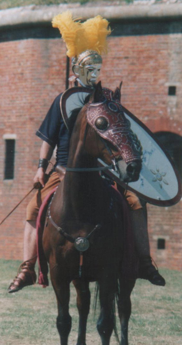 Roman auxillary cavalryman reenactor