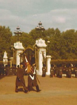 Changing of the guard at Buckingham Palace