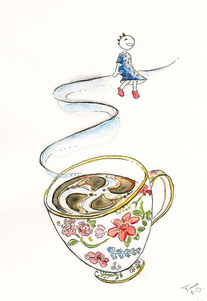 Afsakið, það er stjörnuþoka í kaffinu mínu / Excuse me, there is a galaxy in my coffee