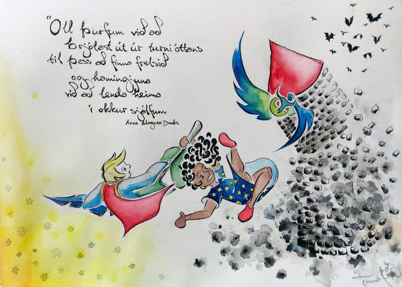 The girl in the tower