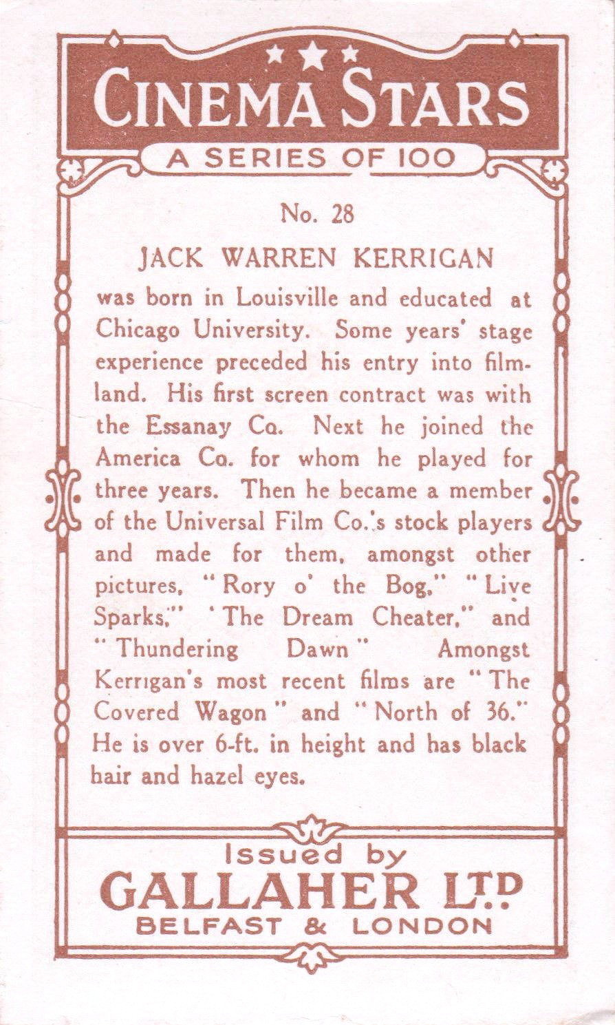 JACK WARREN KERRIGAN