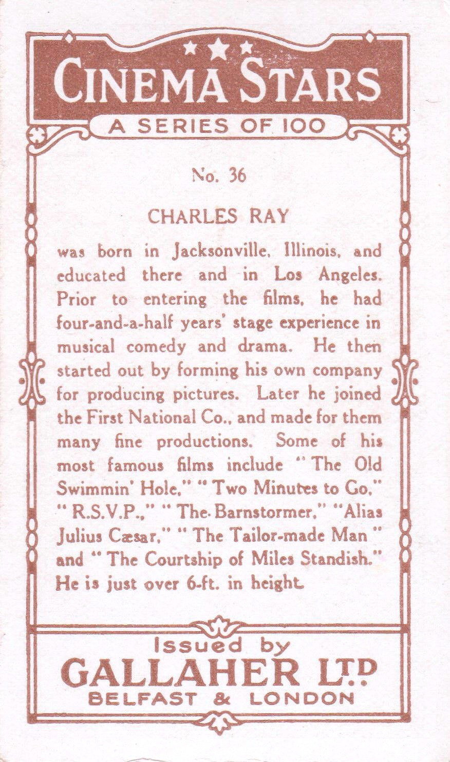 CHARLES RAY