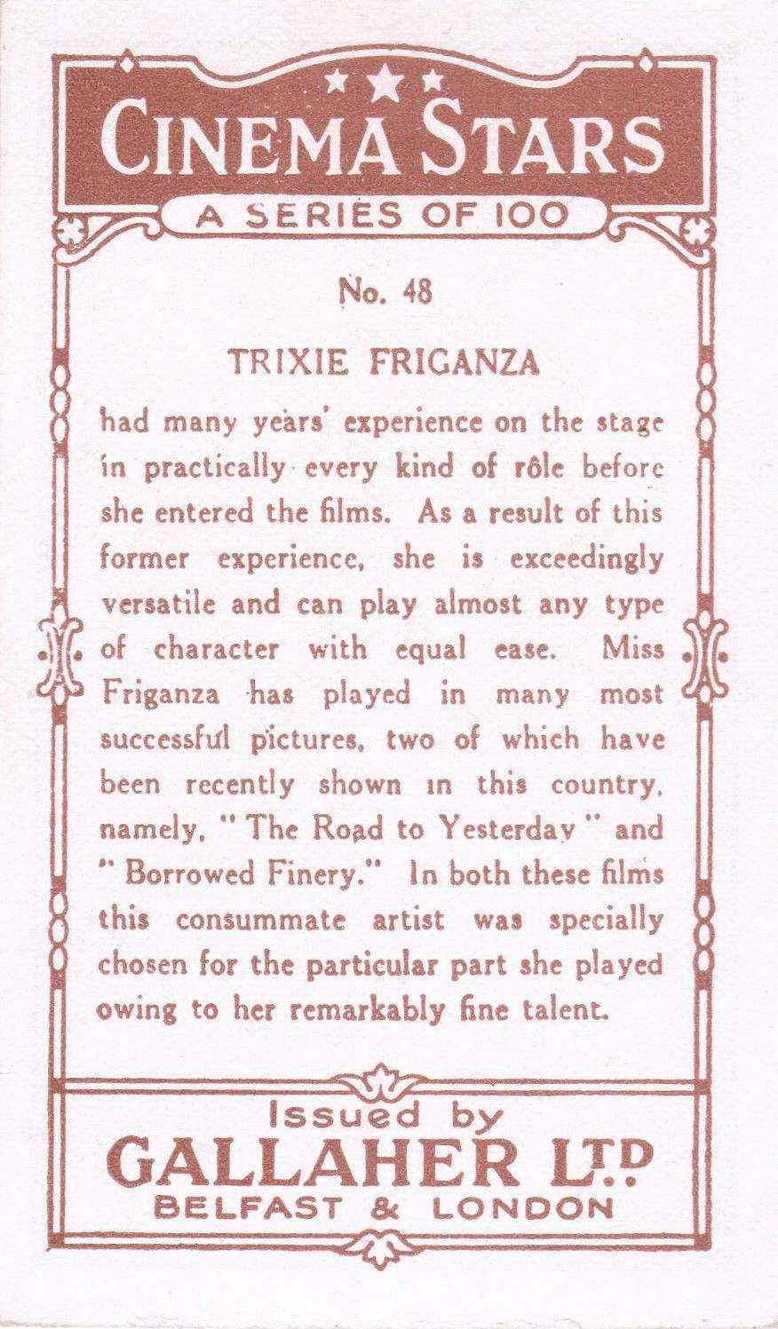 TRIXIE FRIGANZA