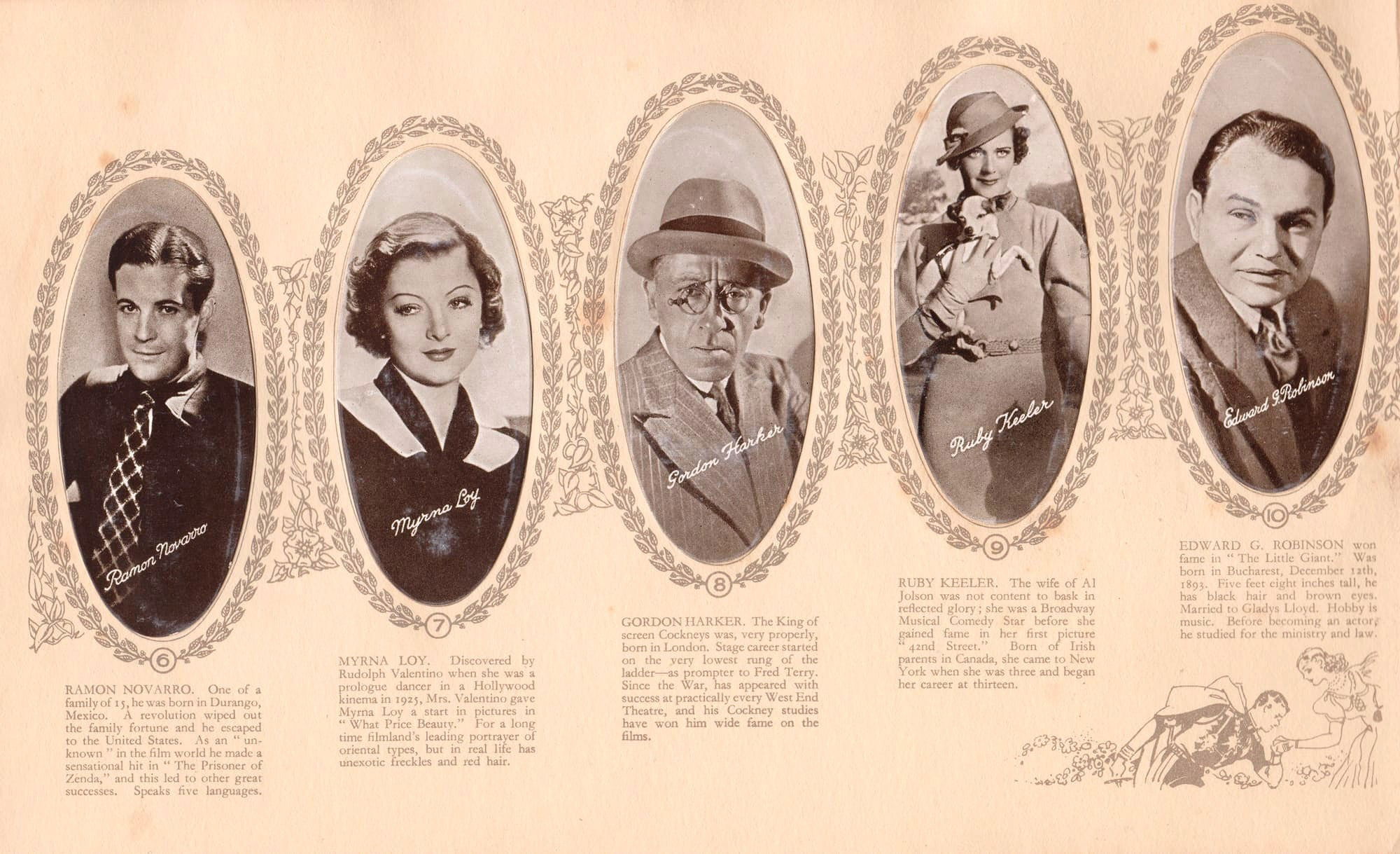 RAMON NOVARRO - MYRNA LOY - GORDON HARKER - RUBY KEELER - EDWARD G. ROBINSON