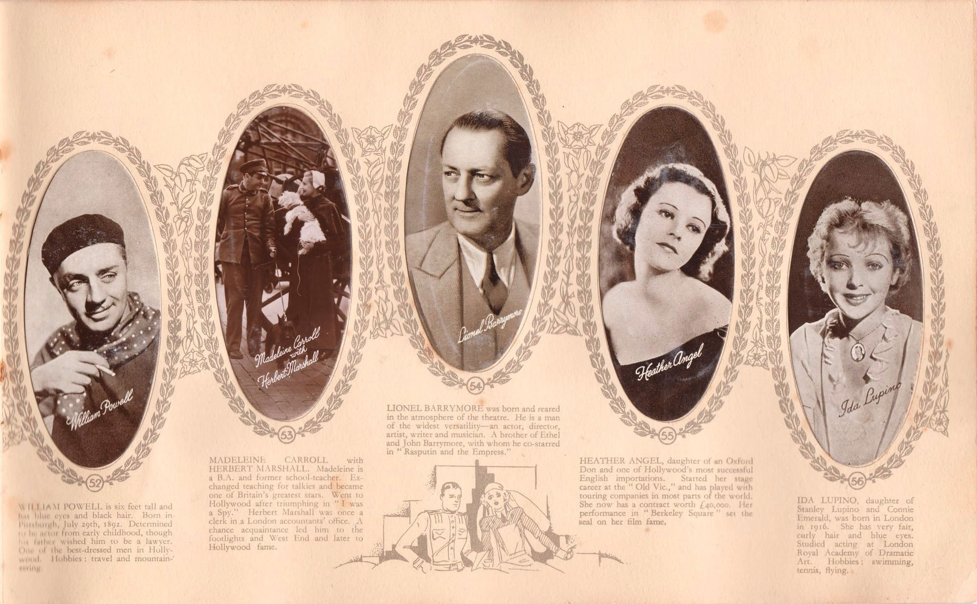 WILLIAM POWELL - MADELENE CARROLL with HERBERT MARSHALL - LIONEL BARRYMORE - HEATHER ANGEL - IDA LUPINO
