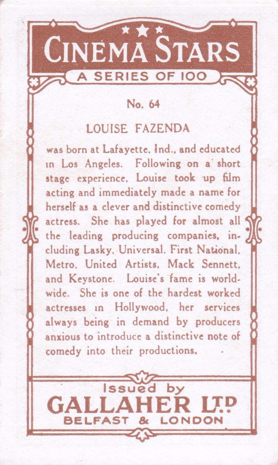 LOUISE FAZENDA