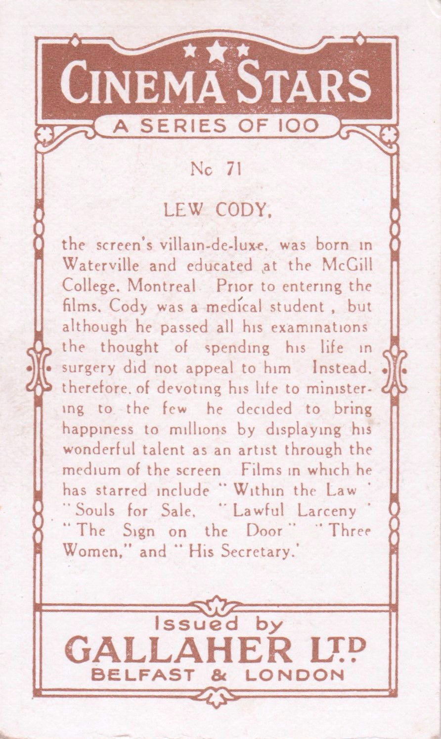 LEW CODY