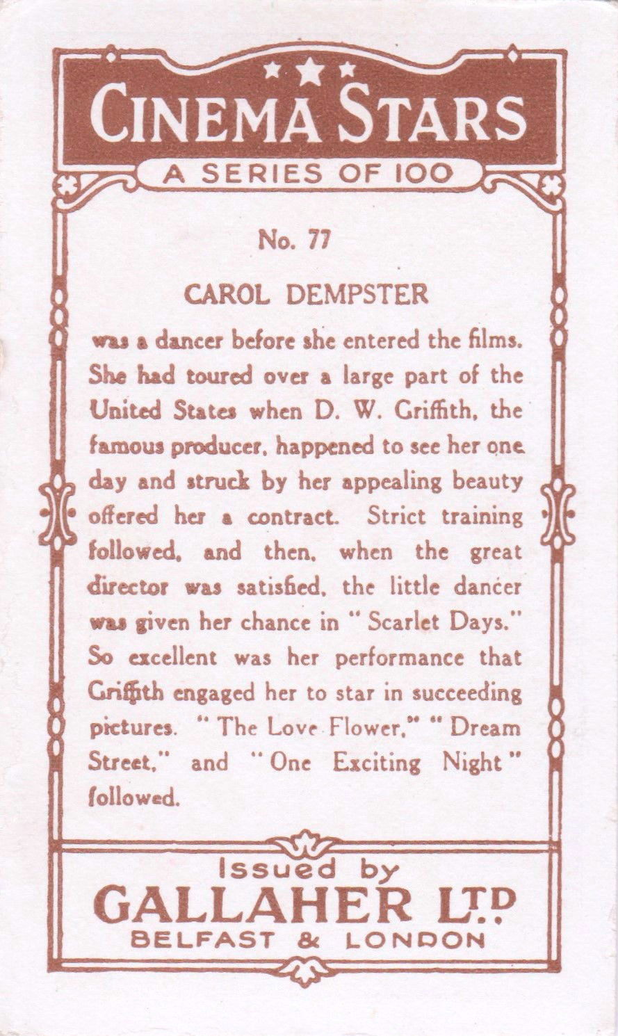 CAROL DEMPSTER
