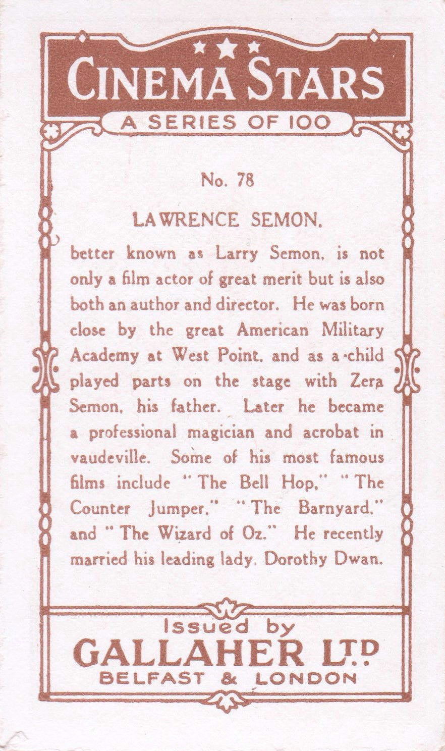 LAWRENCE SEMON