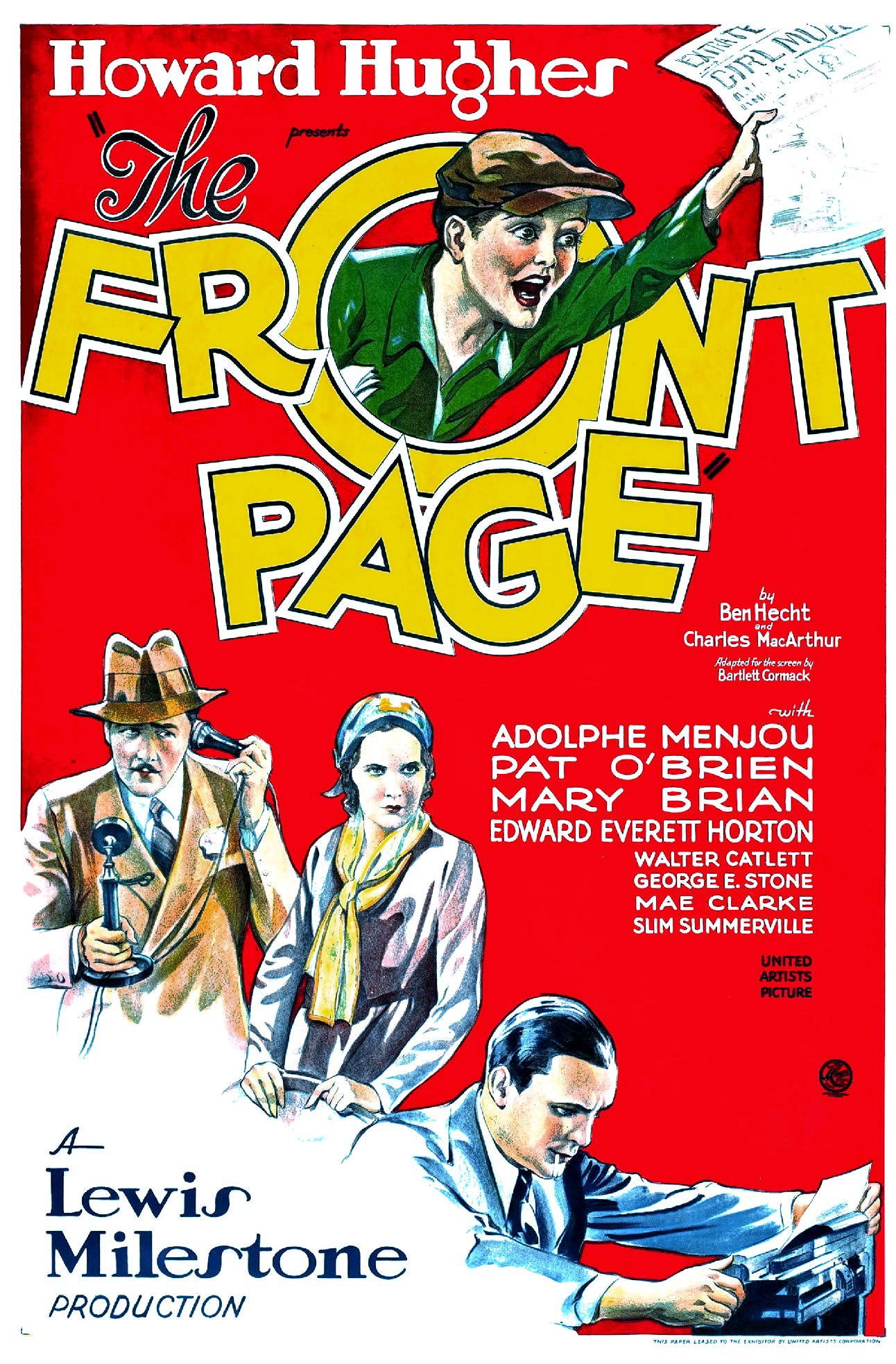 THE FRONT PAGE (1931)