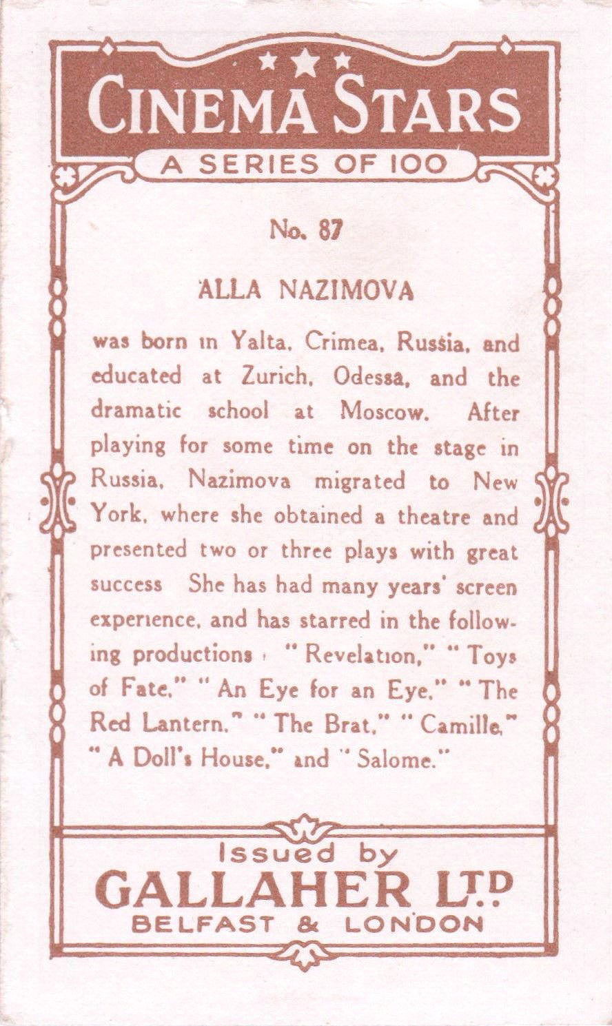 ALLA NAZIMOVA