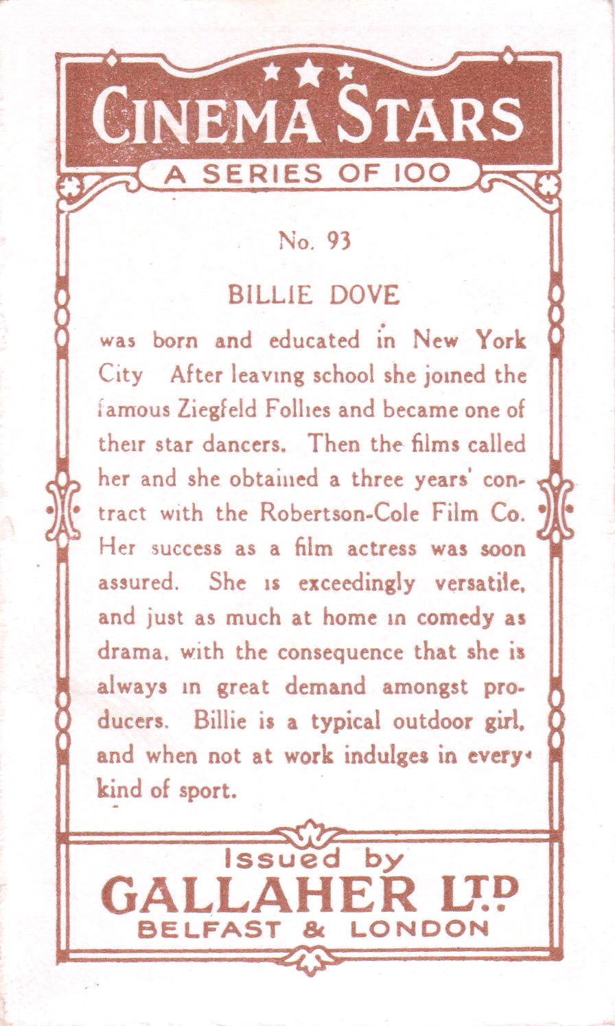 BILLIE DOVE