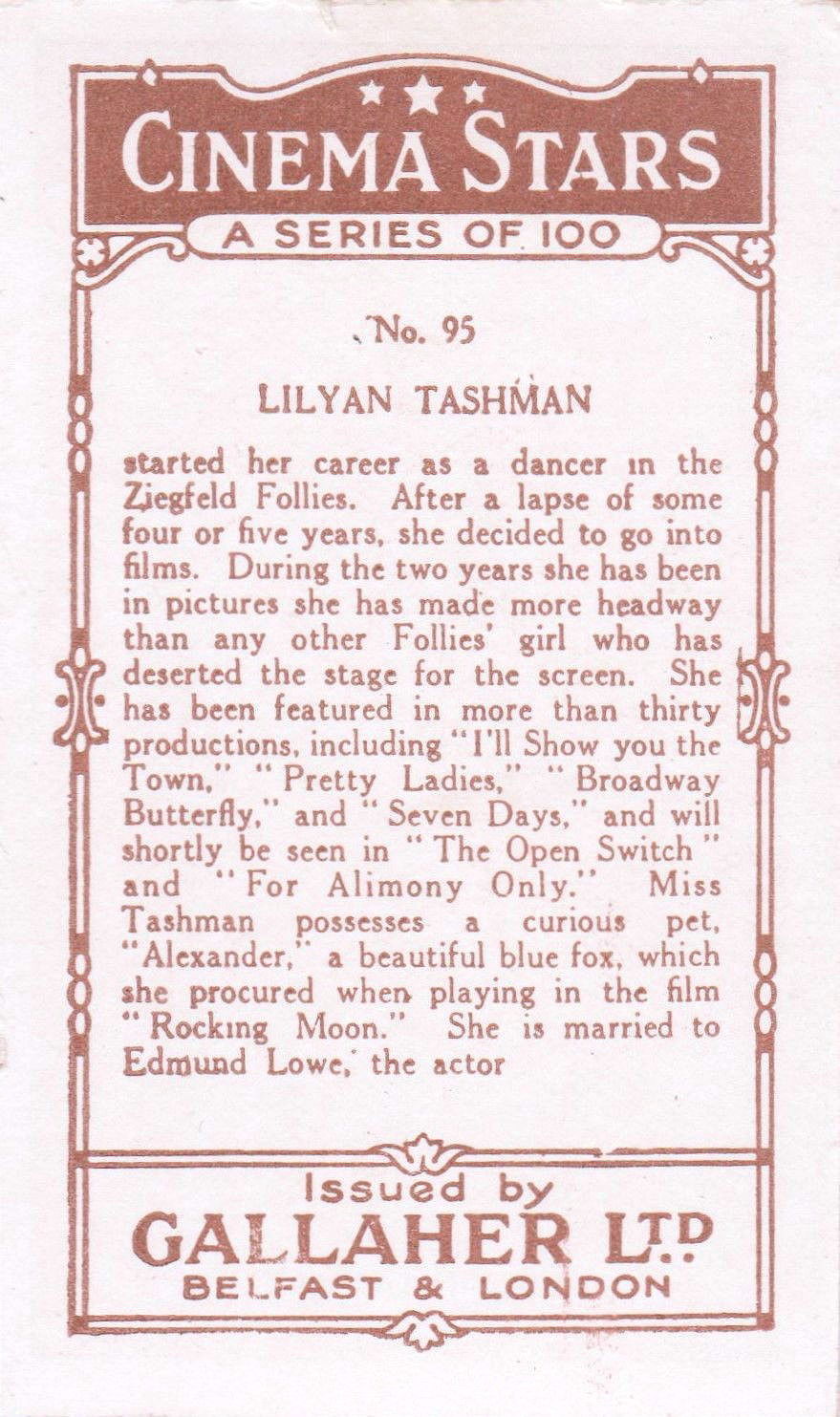 LILYAN TASHMAN