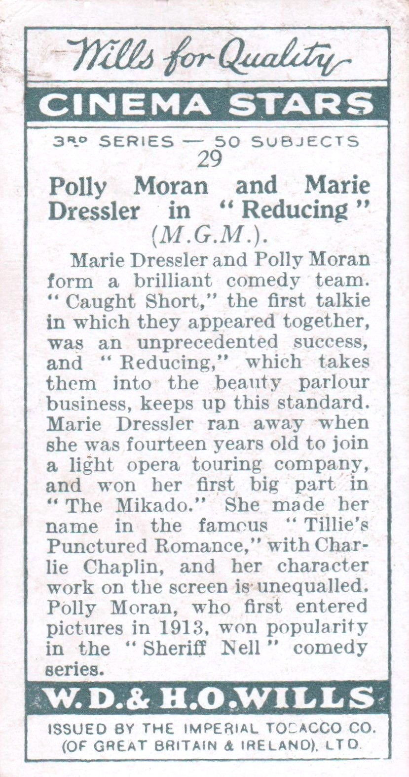 POLLY MORAN & MARIE DRESSLER in "REDUCING"