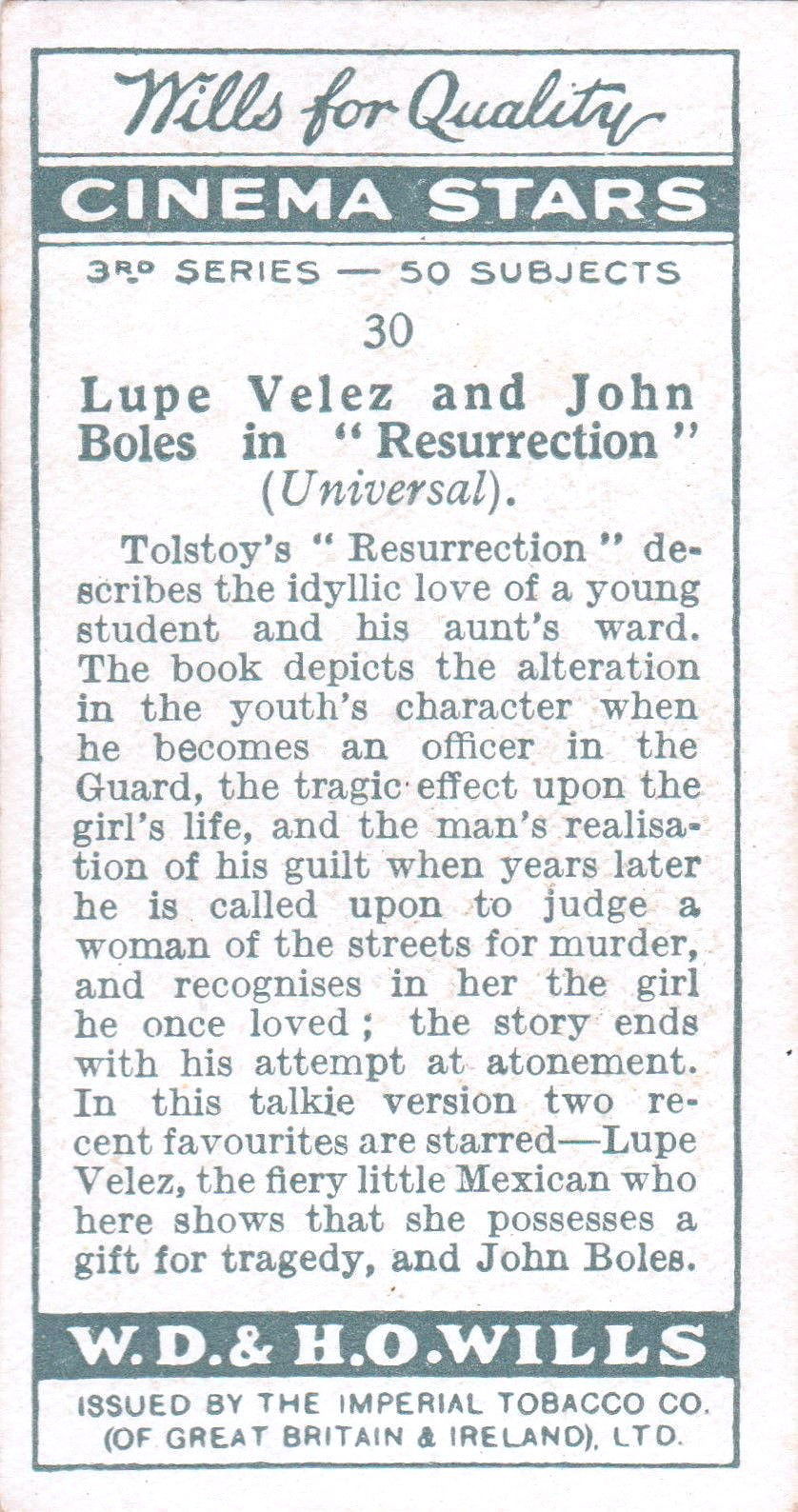 LUPE VELEZ & JOHN BOLES in "RESURRECTION"